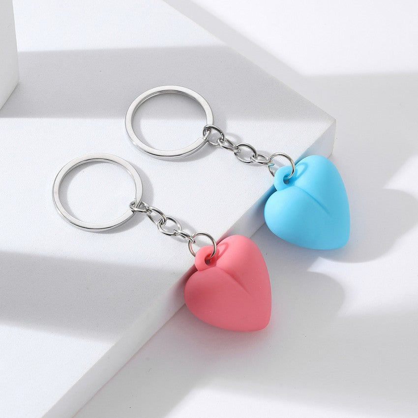 Keychains de metal de corazón de durazno al por mayor