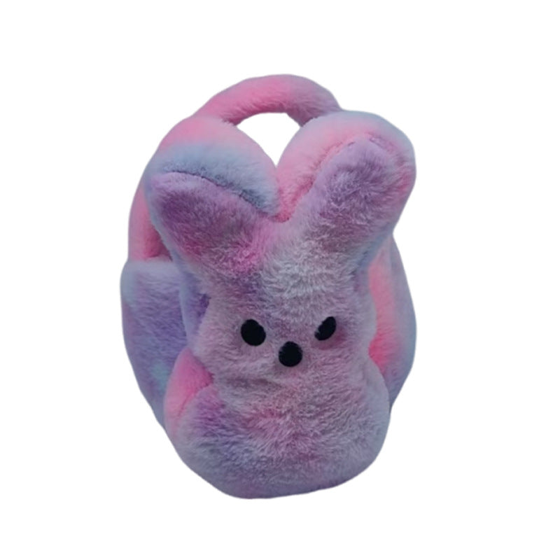 Wholesale Easter Basket Egg Decoration Plush Rabbit Tail Storage Basket