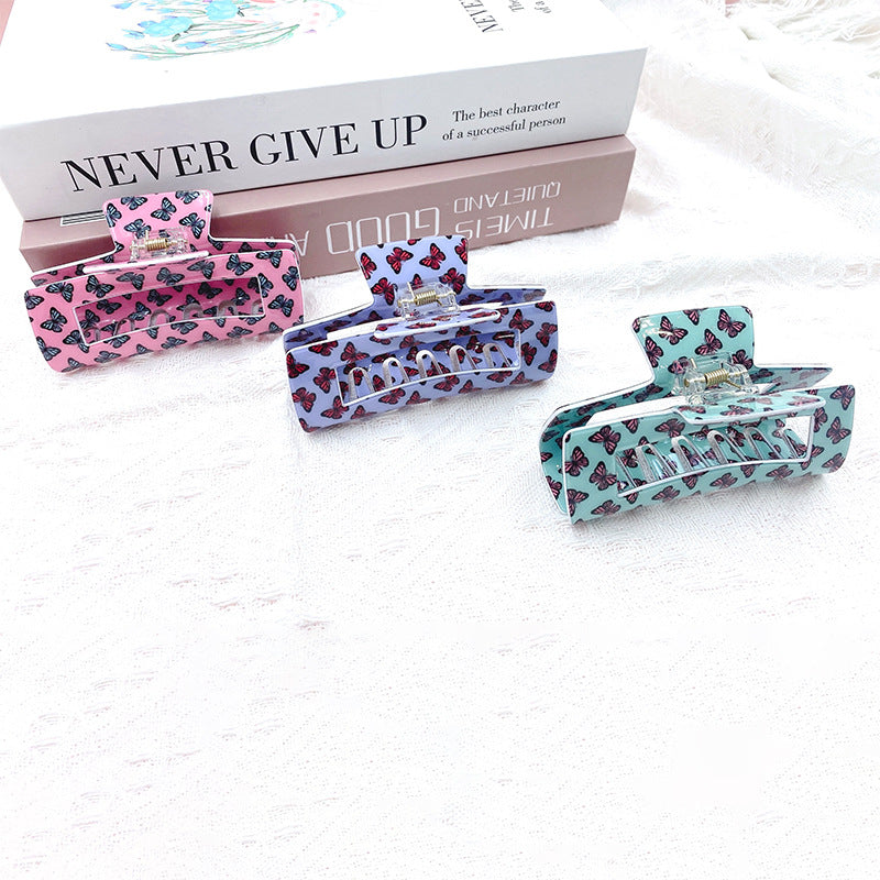 Wholesale Valentine's Day Retro Square Butterfly Hair Clip