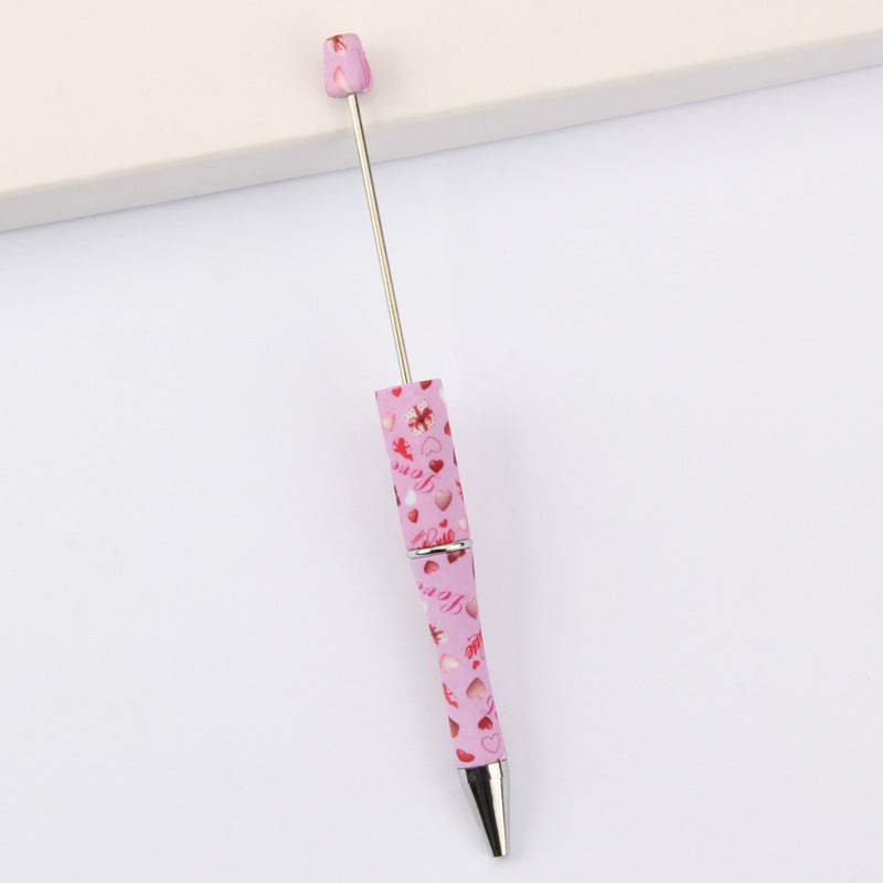 Wholesale Beadable Pens DIY for Beaded Cow Leopard Print Plastic Pen