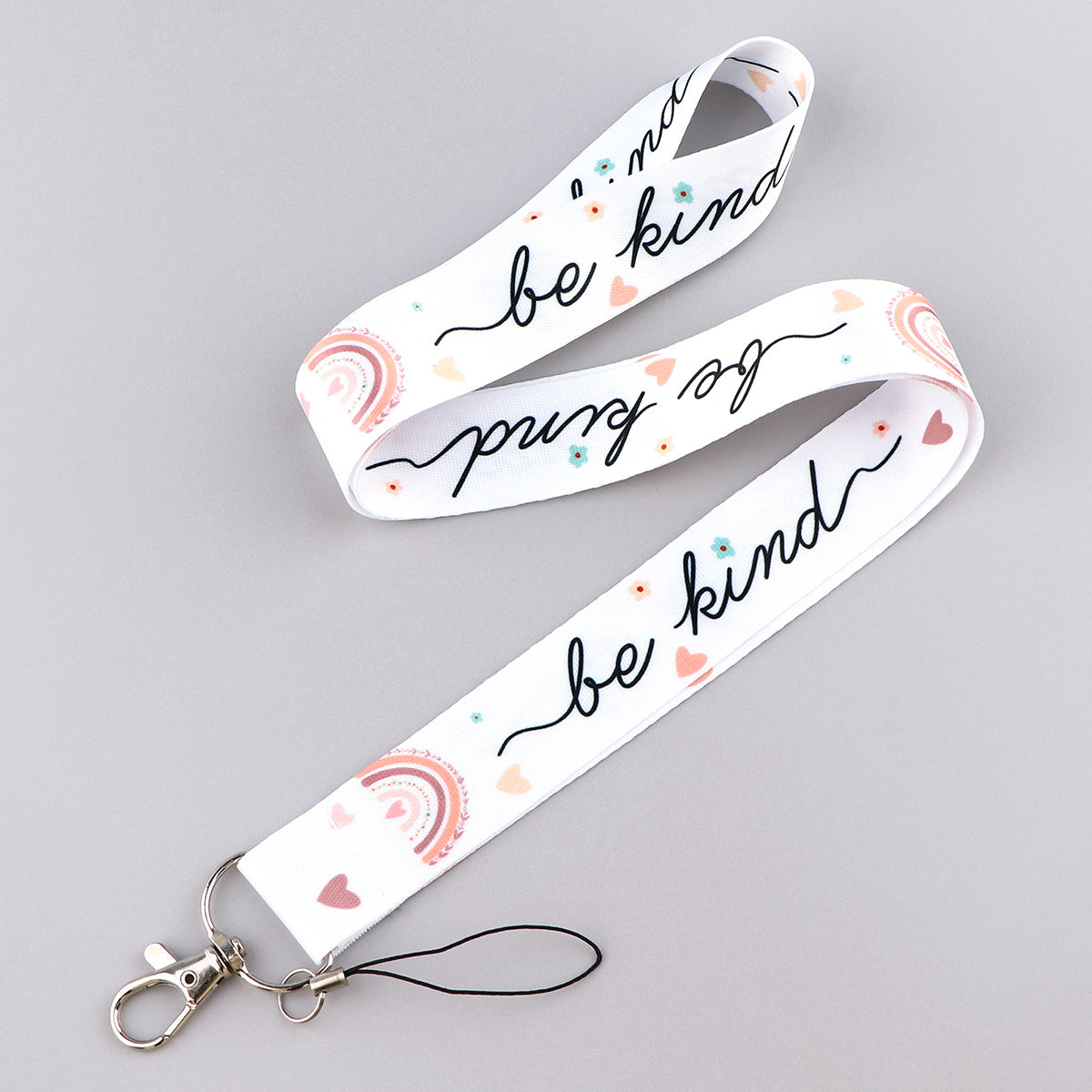 Wholesale Rainbow Card Holder Ribbon Polyester Cell Phone Lanyard Keychain