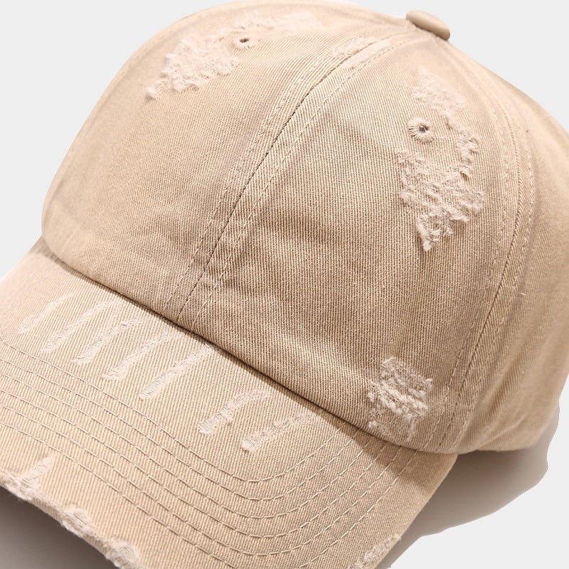 Wholesale Retro Washed Perforated Cotton Outdoor Casual Baseball Caps