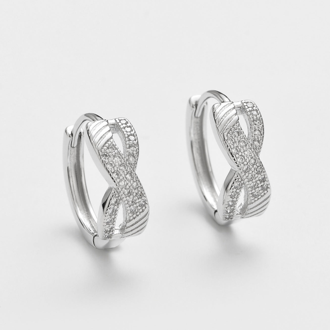 Wholesale  French-Style Zircon Cross Earrings Niche Simple Temperament Women