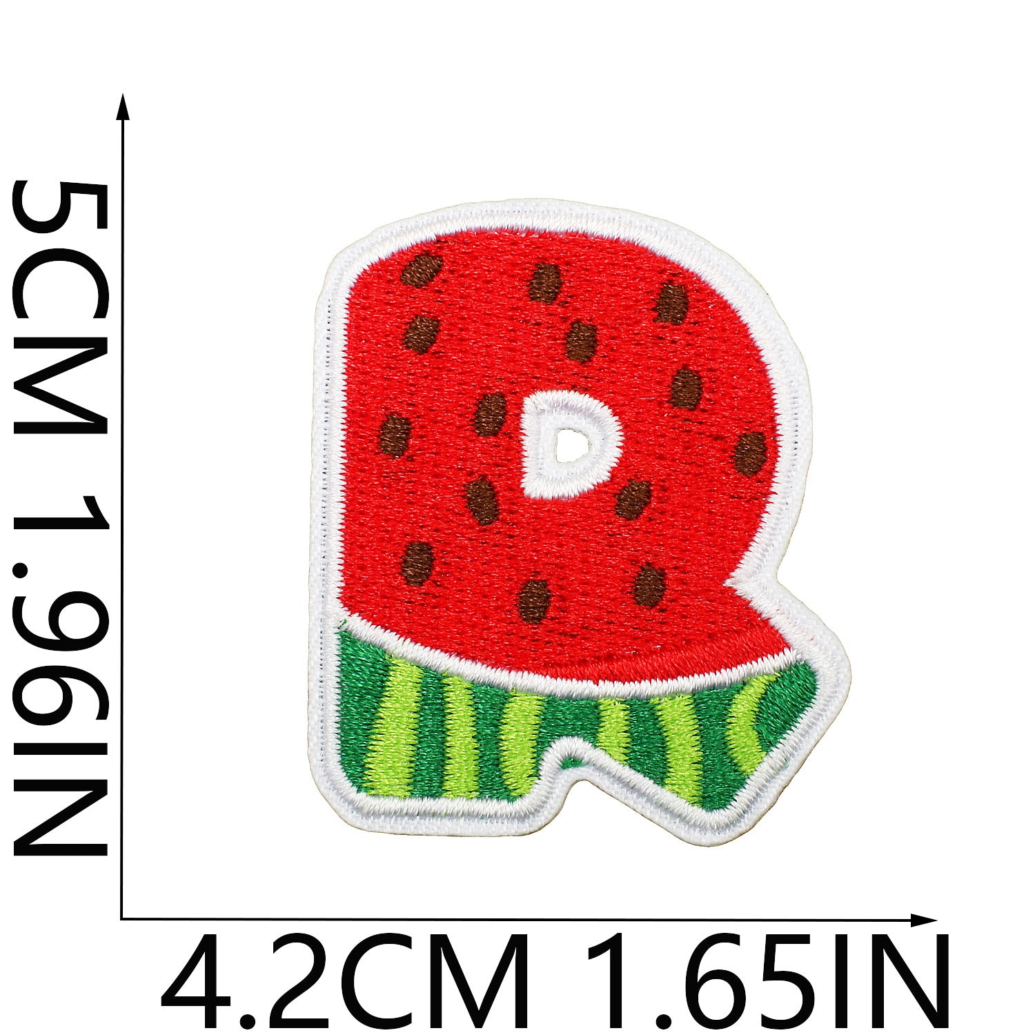 Wholesale Embroidered Watermelon Alphabet Patch Set 26 Letter Appliques For Clothing Bags And DIY Decoration