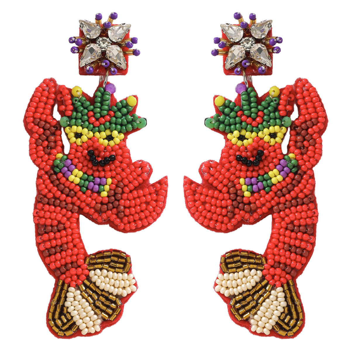 Wholesale Festive Handmade Rice Bead Earrings