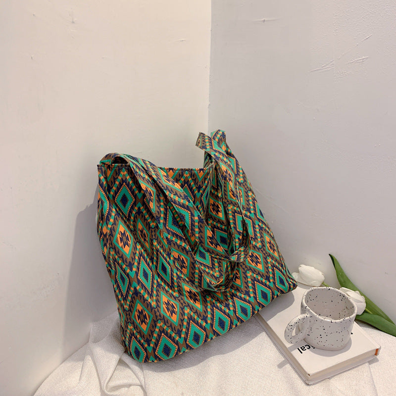 Wholesale Aztec Pattern Ethnic Style Retro Handbag Canvas Bag