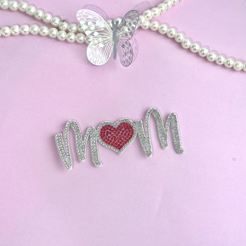 Wholesale 5PCS/PACK Mother's Day Sparkling Diamond Acrylic Cake Decoration