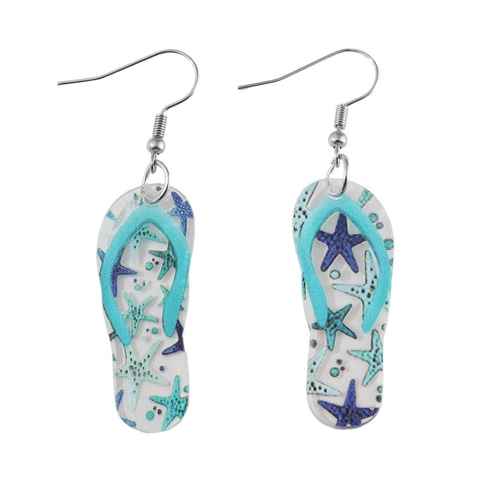 Wholesale Chic Ocean Style Drop Earrings Acrylic Starfish Design Fashion Accessory Boutique Jewelry
