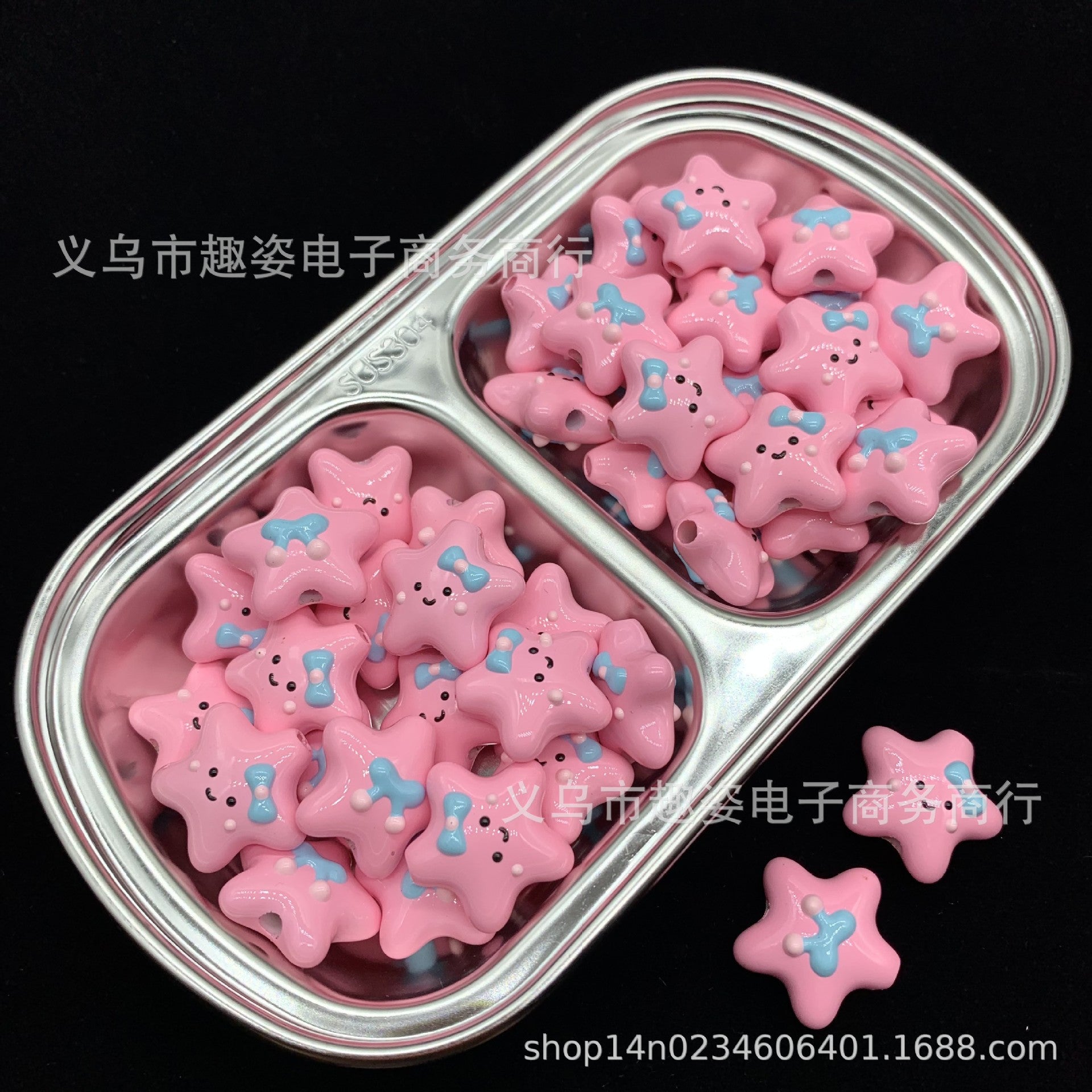 Wholesale 10pcs  Starry hand drawn Acrylic Beads
