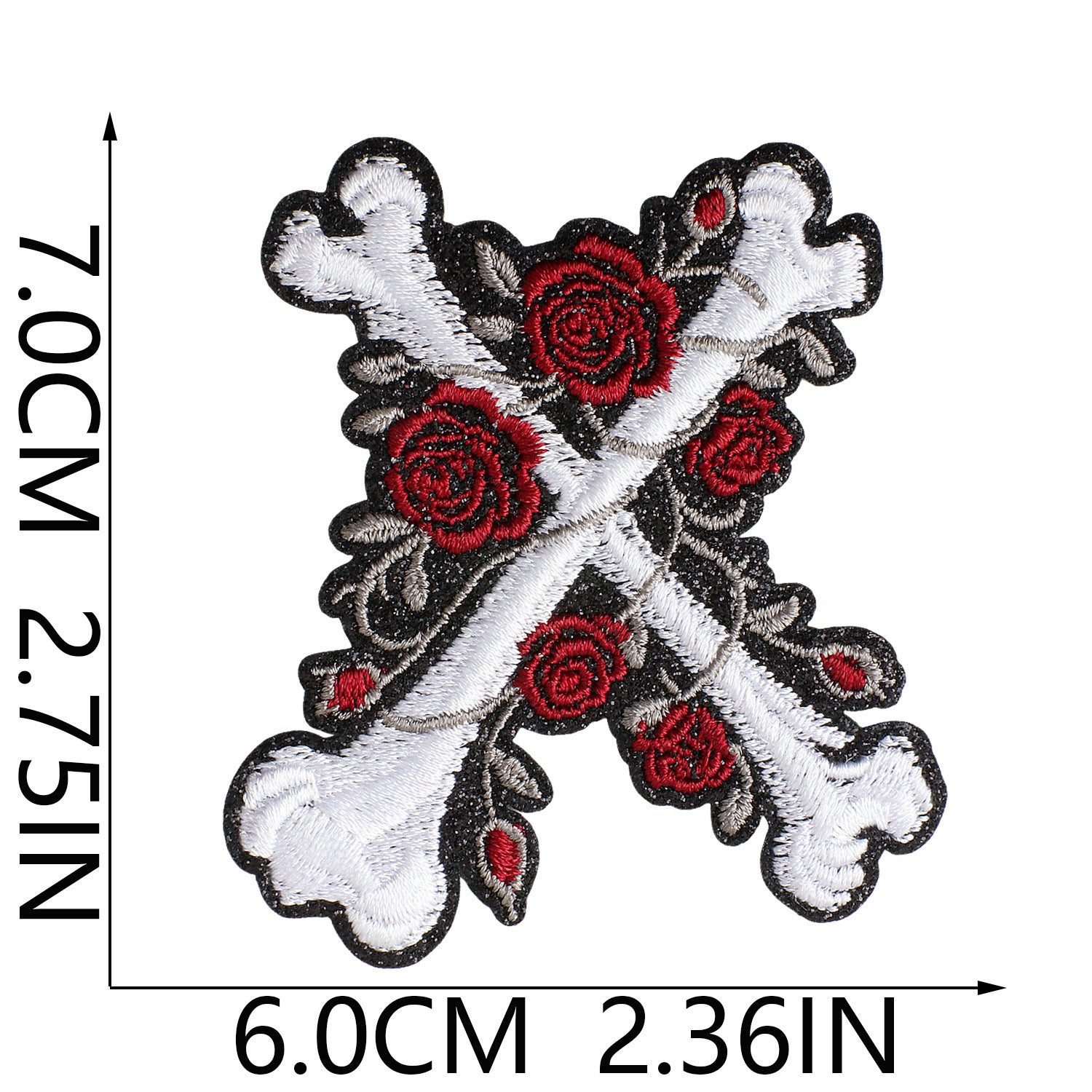 Wholesale Leather Skull  Embroidered Patch Iron On DIY Accessory For Clothing Backpack