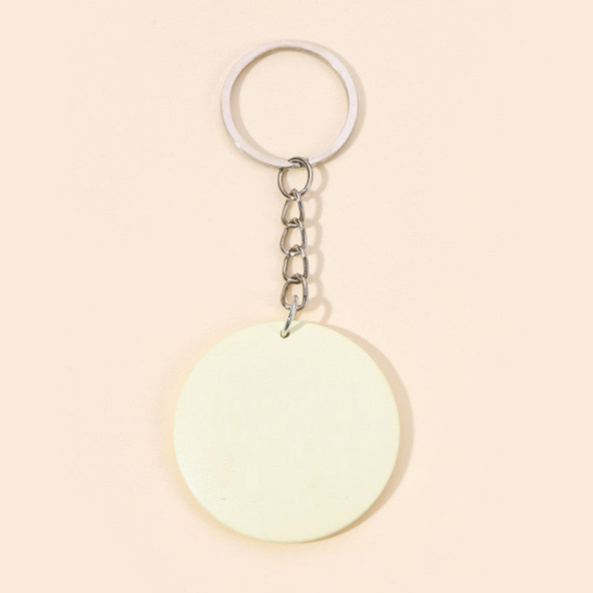 Wholesale Mother's Day MAMA Wooden Round Brand Keychains