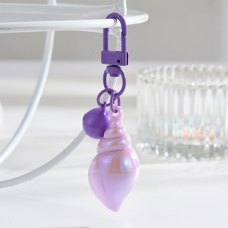 Wholesale Acrylic Colorful Small Conch Key Chain