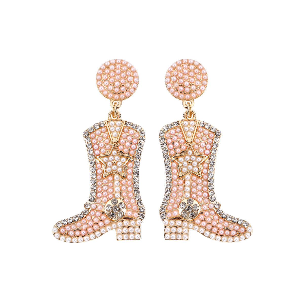 Wholesale Love Boots, Rice Bead Alloy Earrings