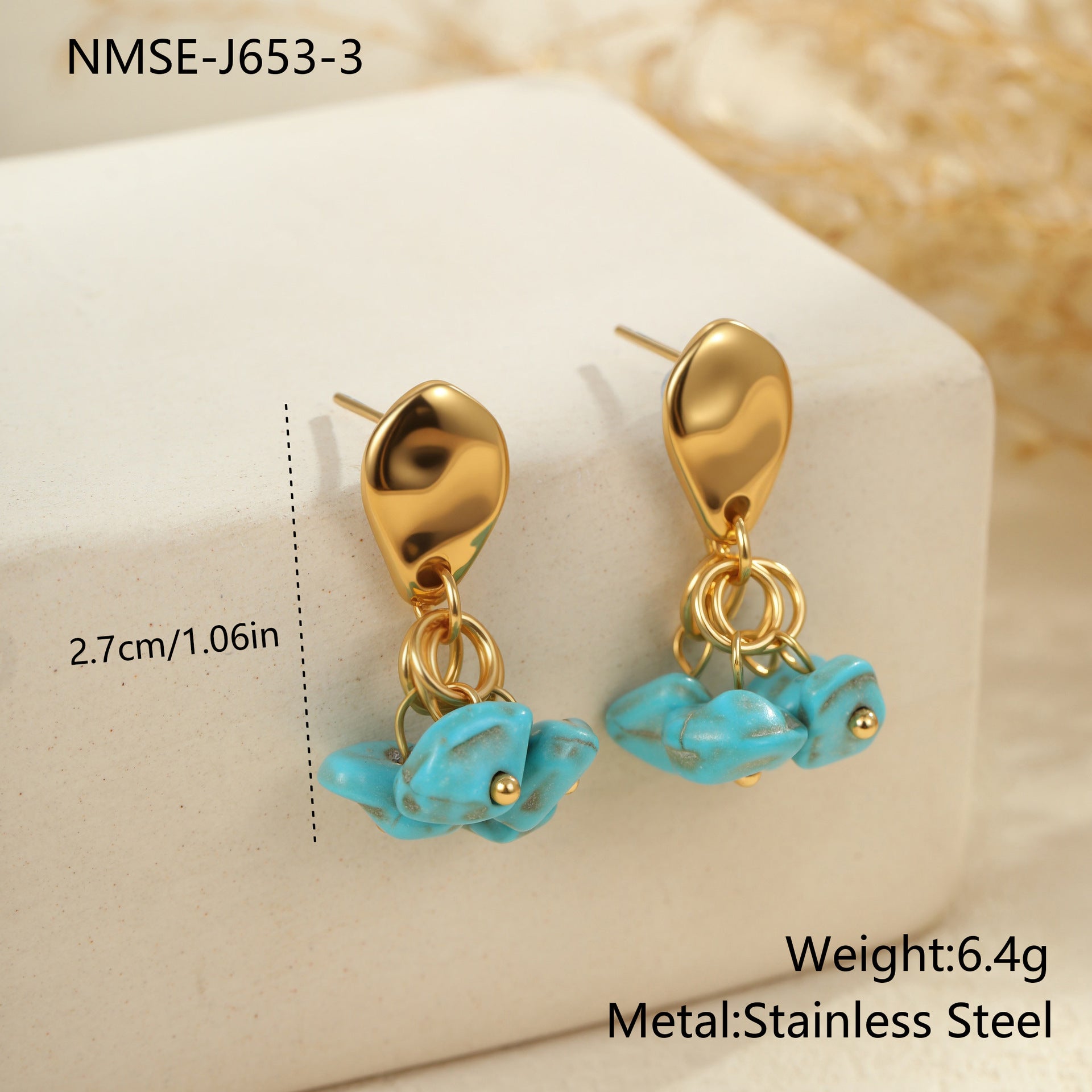 Wholesale Turquoise natural stone Necklace Set