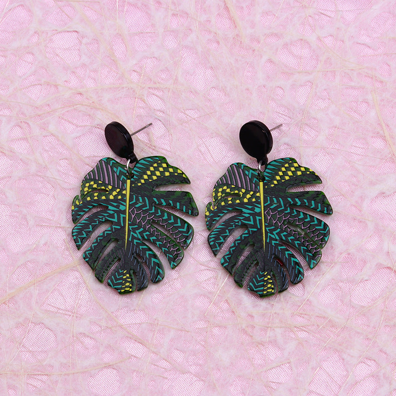 Wholesale Love Big Flowers Acrylic Earrings