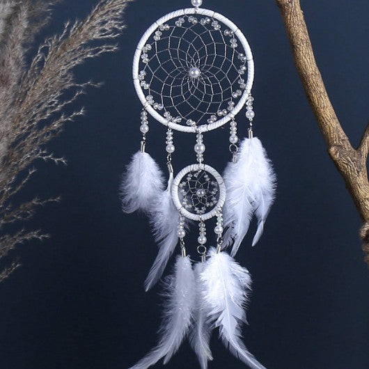 Wholesale Grey Two-Ring Home Dream Catcher