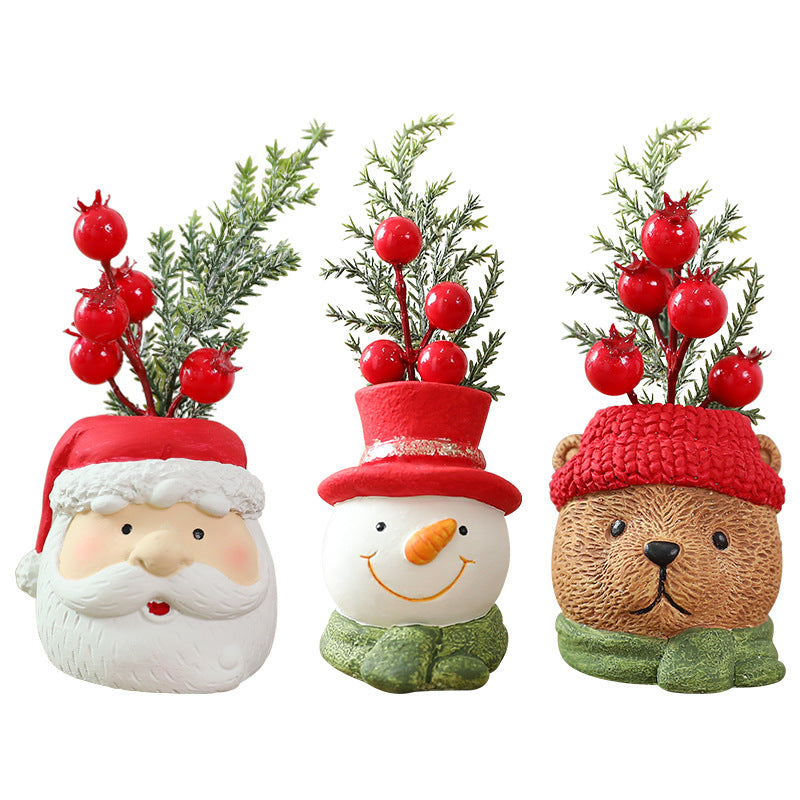 Wholesale  new resin dwarf doll  snowman resin Christmas decoration ornaments