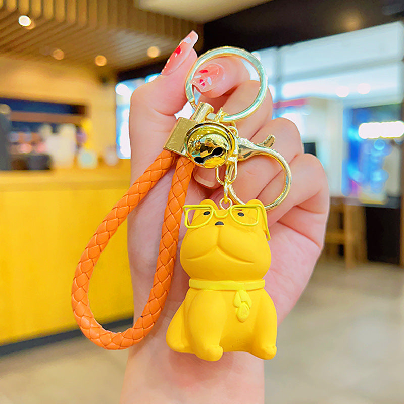 Wholesale Resin Glasses Method Dog Fighting Keychain