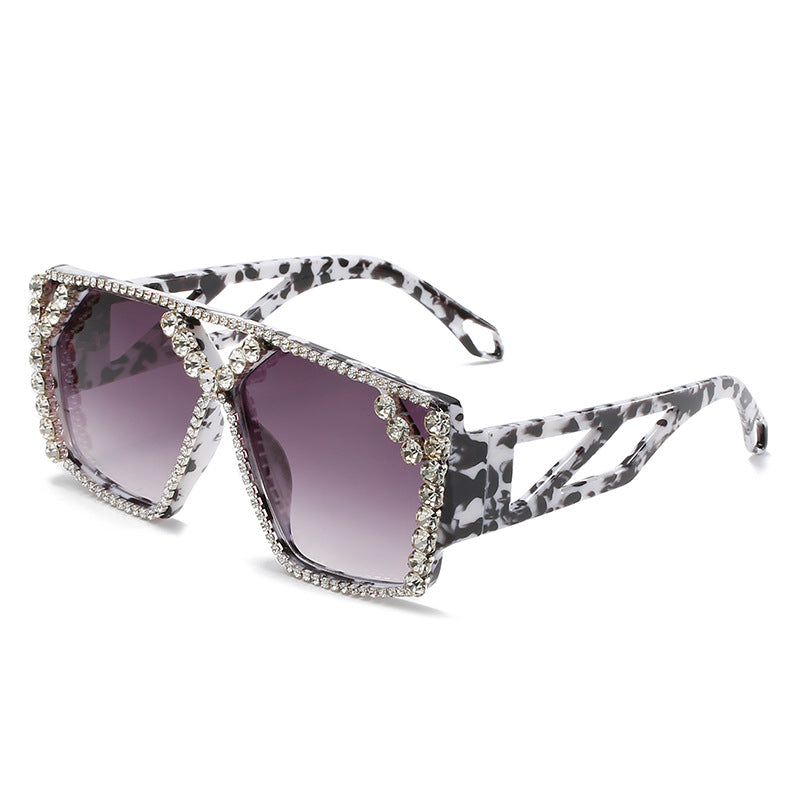 Wholesale Large Frame Diamond Fashion Diamond Sunglasses