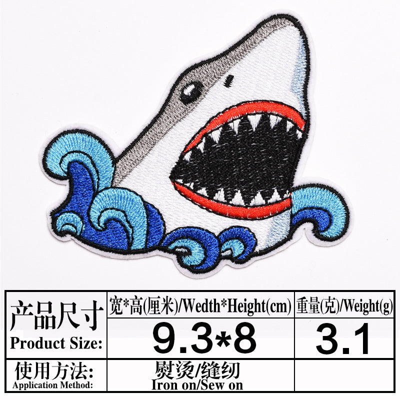 Wholesale Stylish Cartoon Embroidered Iron On Twill Patch For Clothing And Bags DIY Decorative Accent