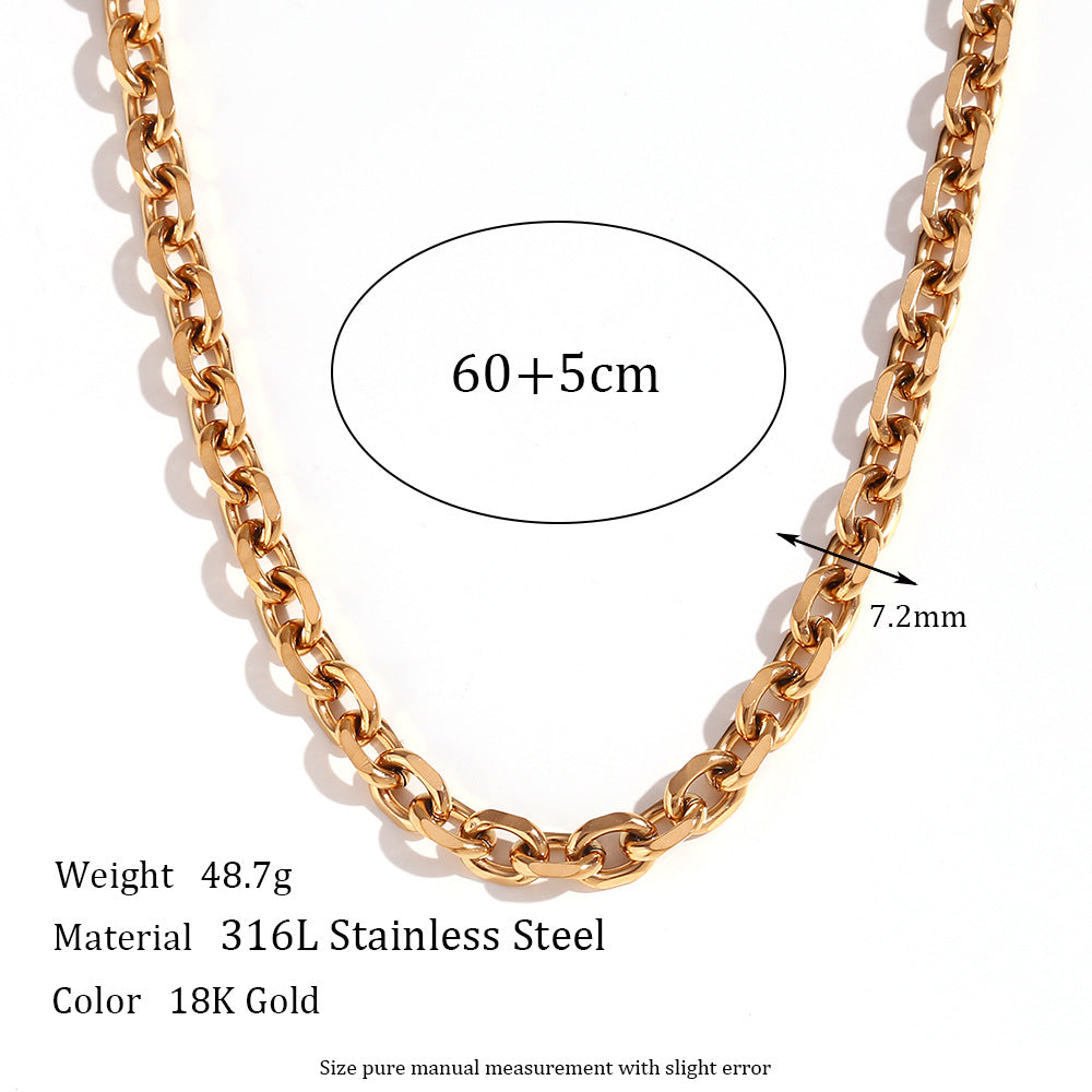 Wholesale blade chain box Stainless Steel Necklace