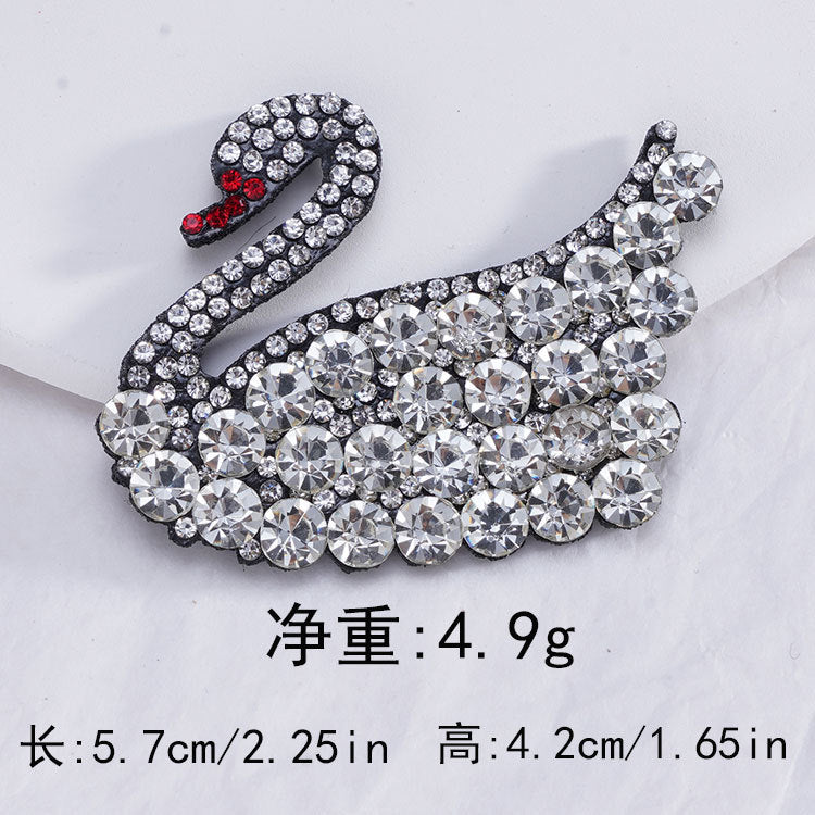 Wholesale Full Diamond Swan Water Diamond Embroidery DIY Patches