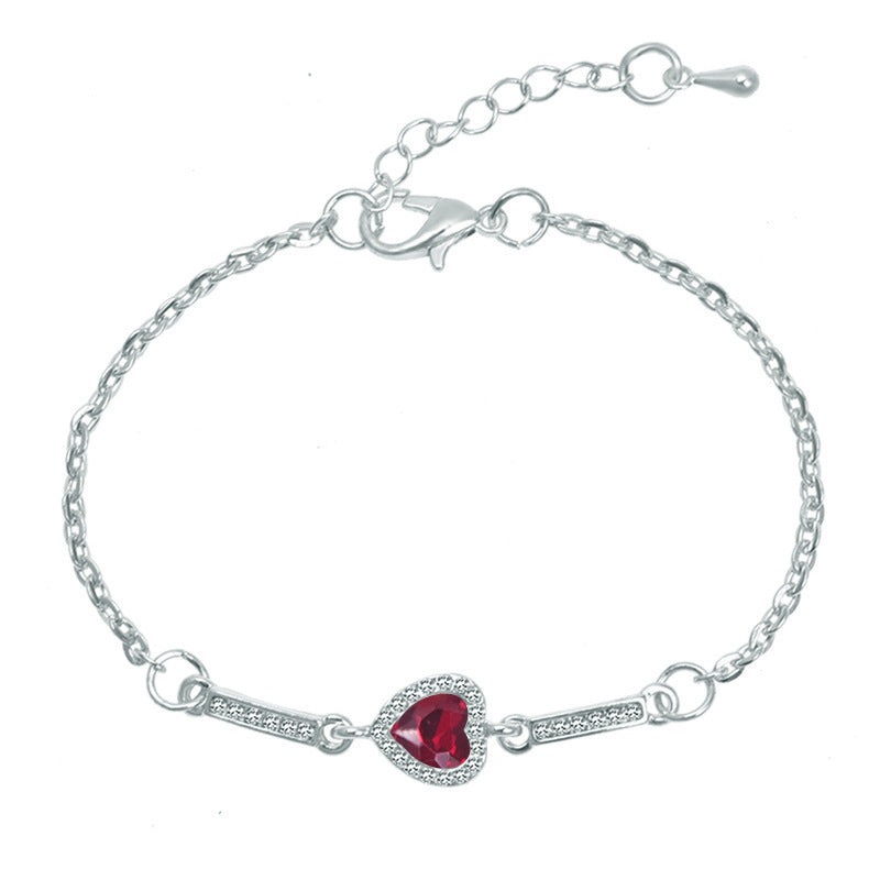 Wholesale Heart Shape Simple Alloy Bracelet