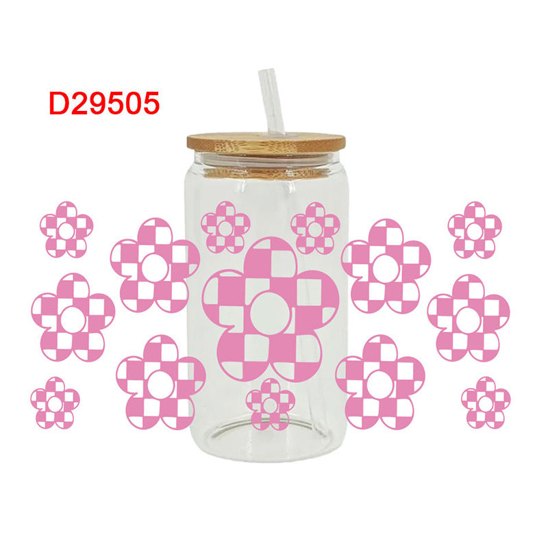 Wholesale Rainbow Love Sphere 16oz Cup UV DTF Wraps