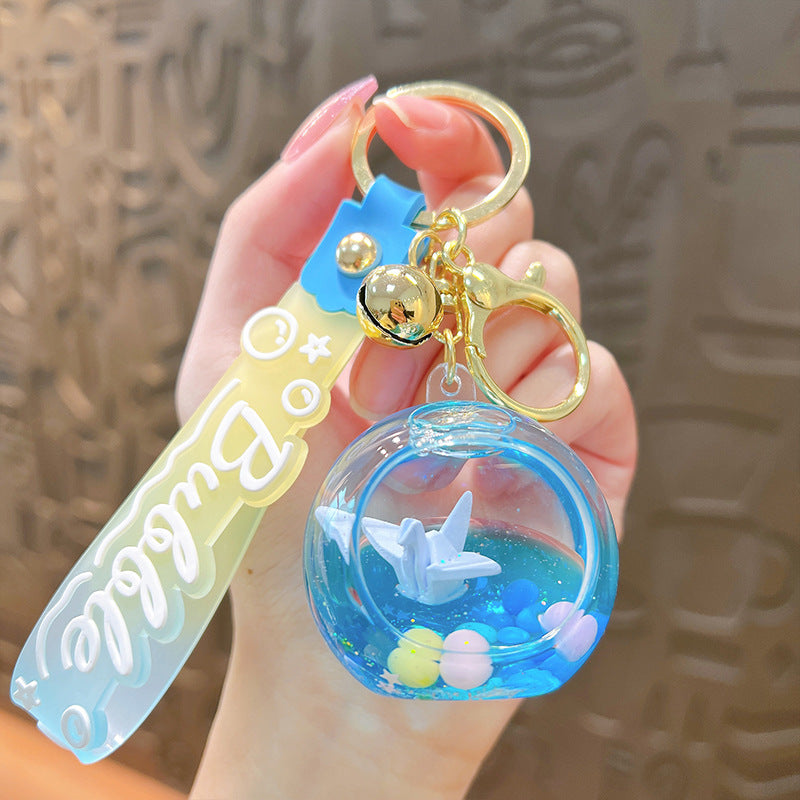 Wholesale of Imported Paper Crane Acrylic Keychains