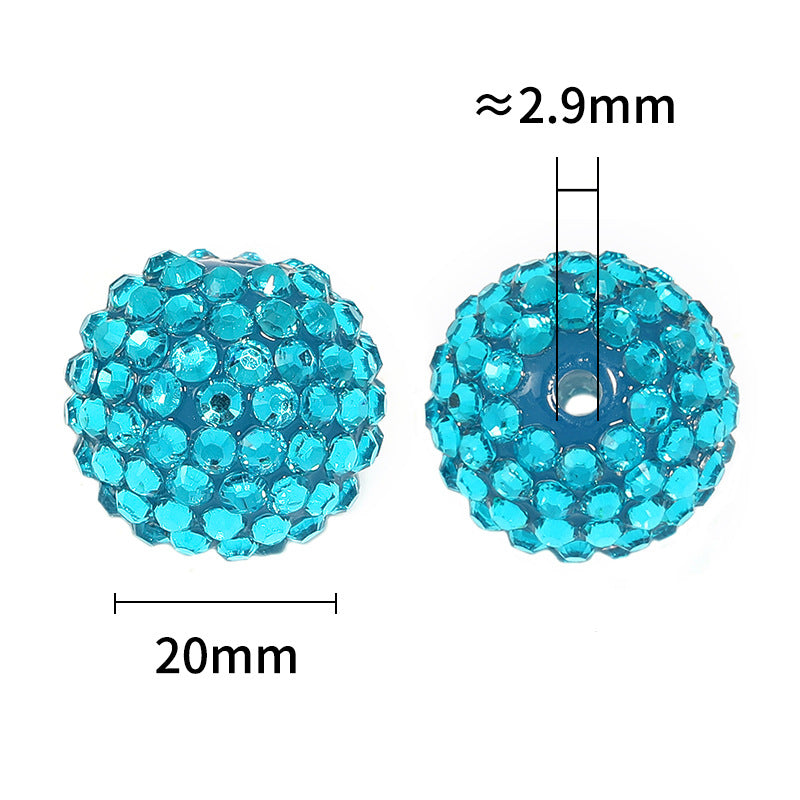 Wholesale 10pcs/pack Water Diamond Sky Star Acrylic Diamond Ball Beads Crystal Beads