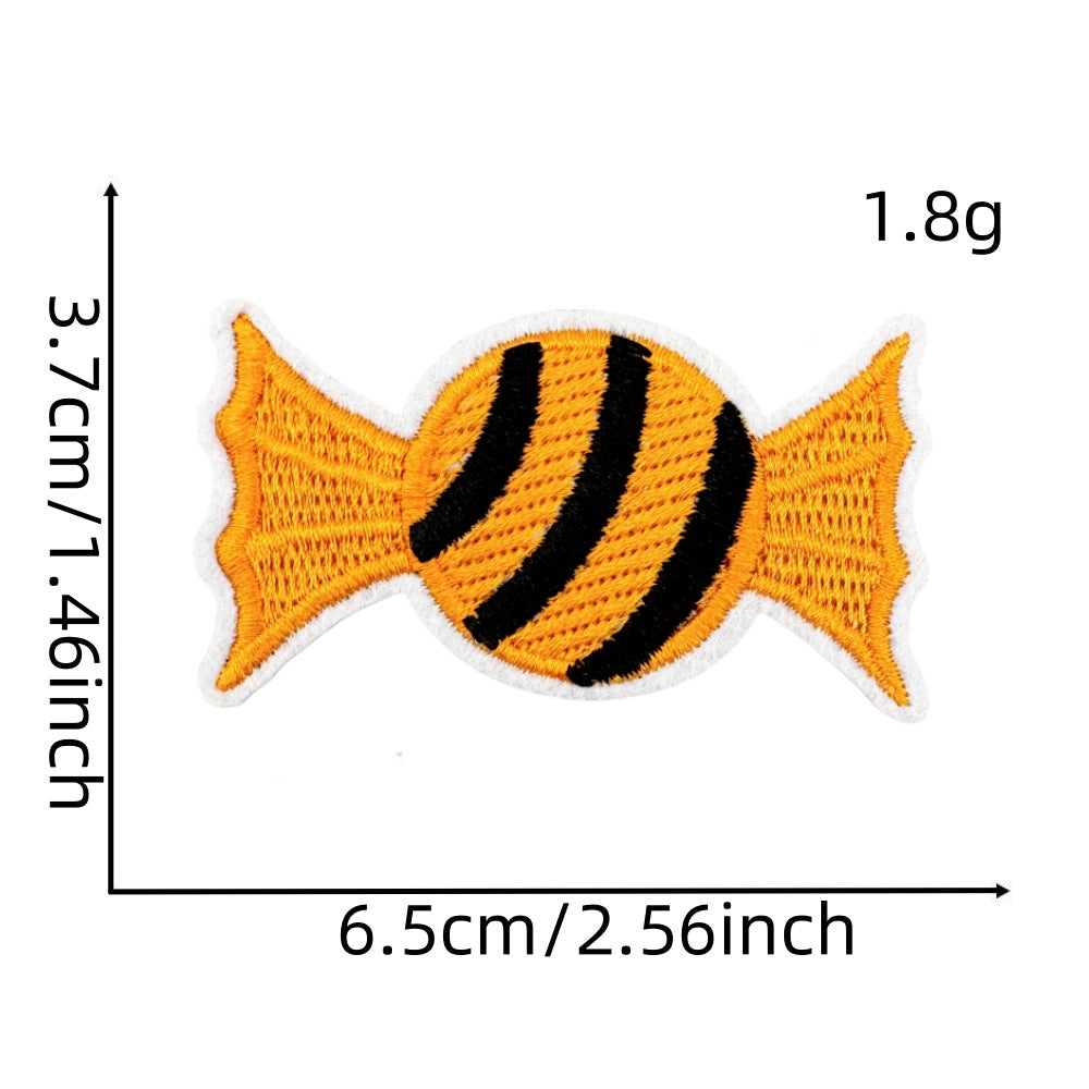 Wholesale Polyester Iron On Embroidered Patches  Pumpkin Ghost Black Series Home Decor Accent