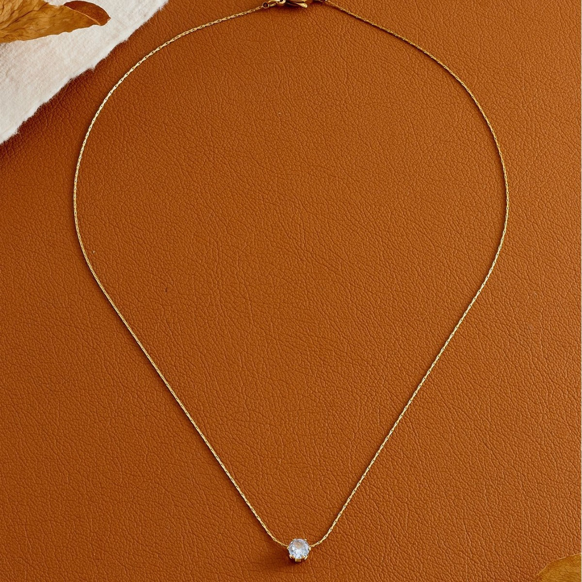 Wholesale Zircon Necklace  All-match Collarbone Chain Titanium Steel Necklace