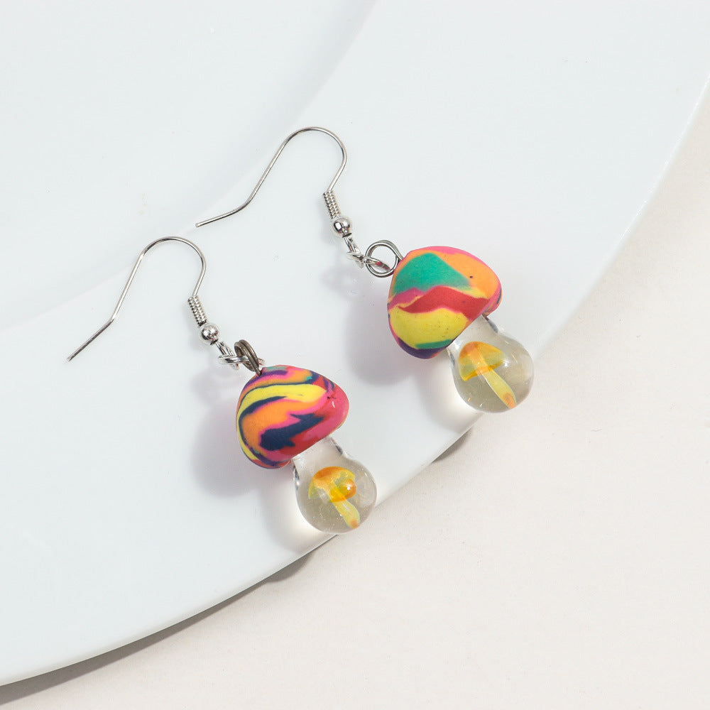 Wholesale Cute polymer clay Mushroom Earrings from the Countryside