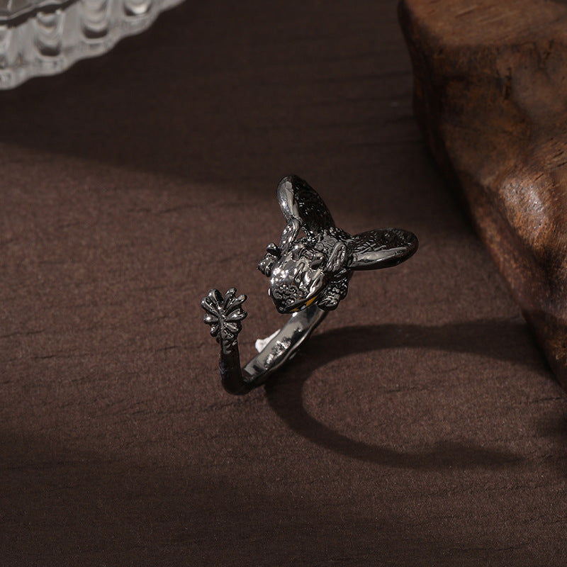 Wholesale Hip-hop Style Trendy Retro Zinc Alloy Open Adjustable Ring