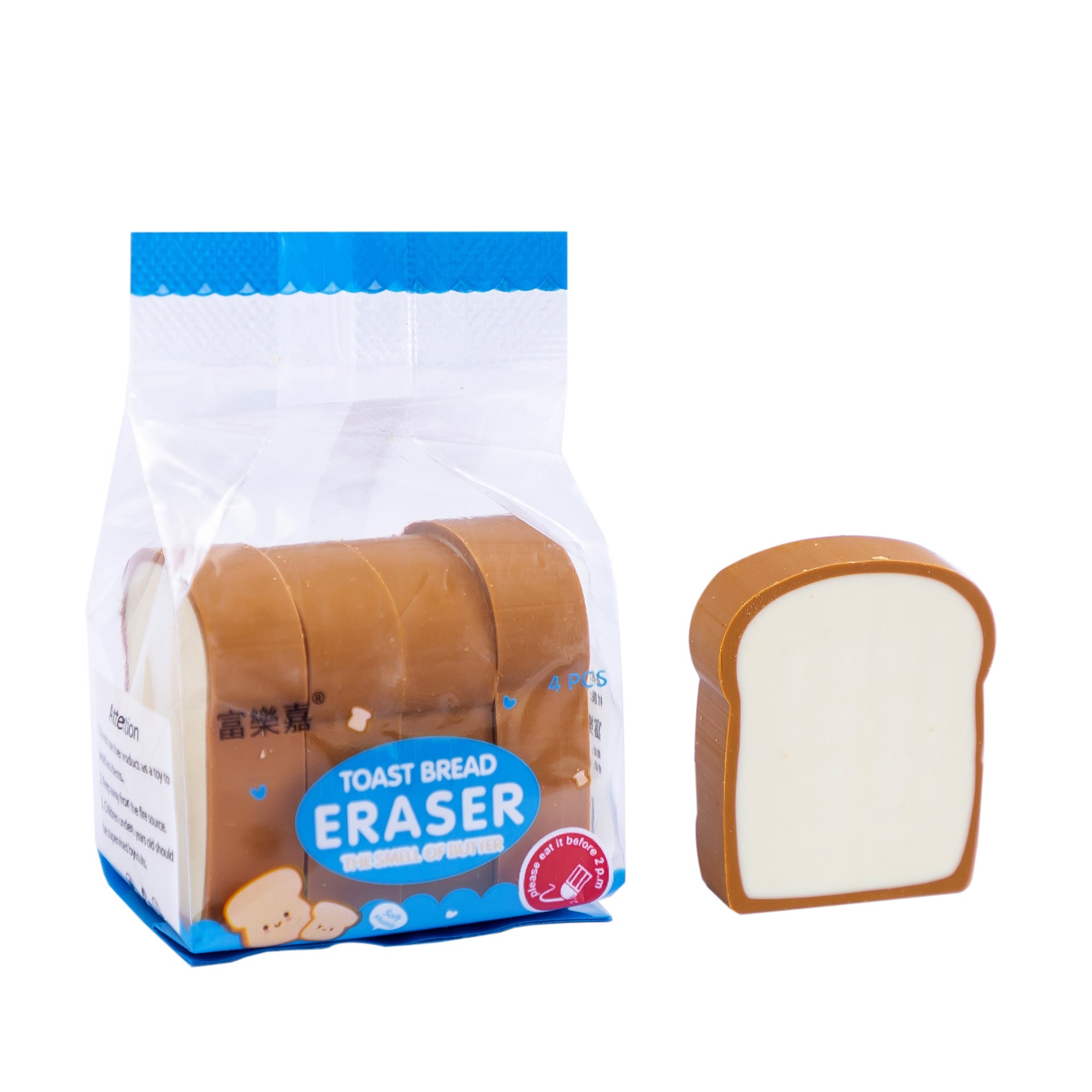 Wholesale Cartoon Toast TPR Rubber