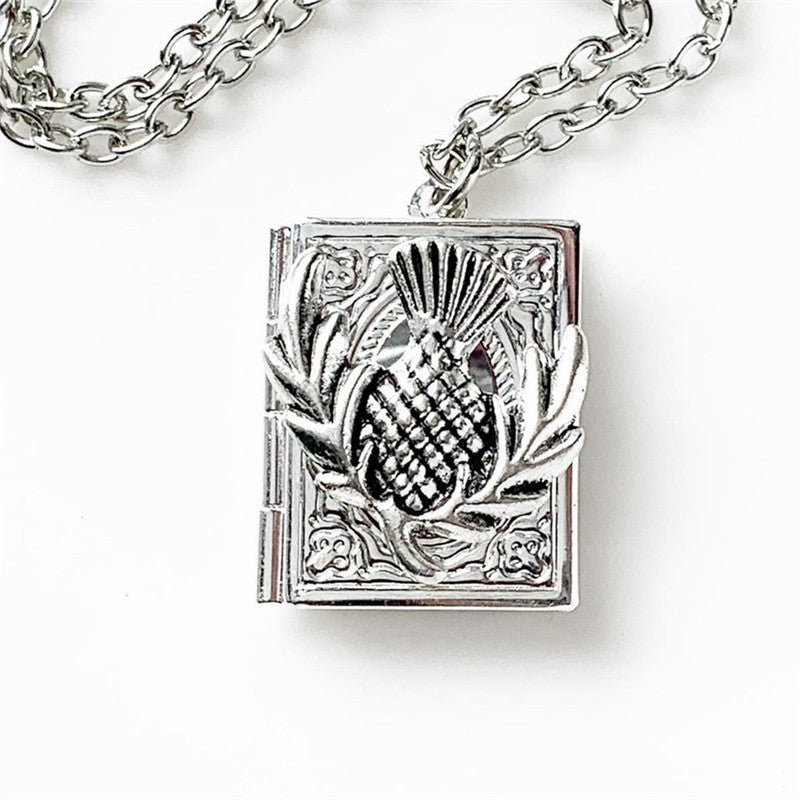 Wholesale Book Lock Photo Pendant Creative Necklace