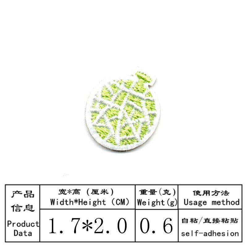 Wholesale Cute self-adhesive embroidered cartoon fruit DIY Patches