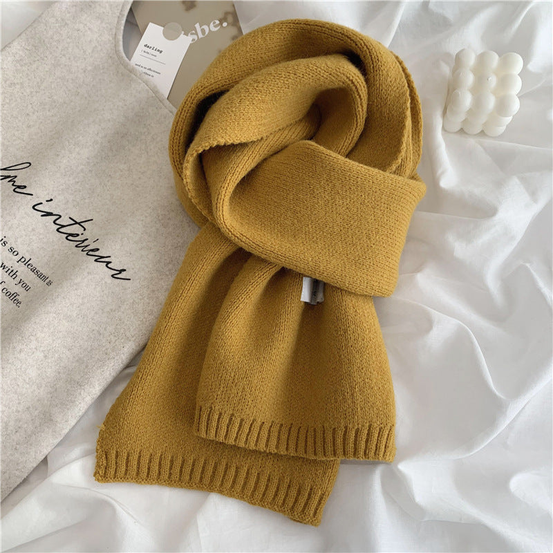Wholesale Solid Color Soft Autumn and Winter Warm Knitted Scarf
