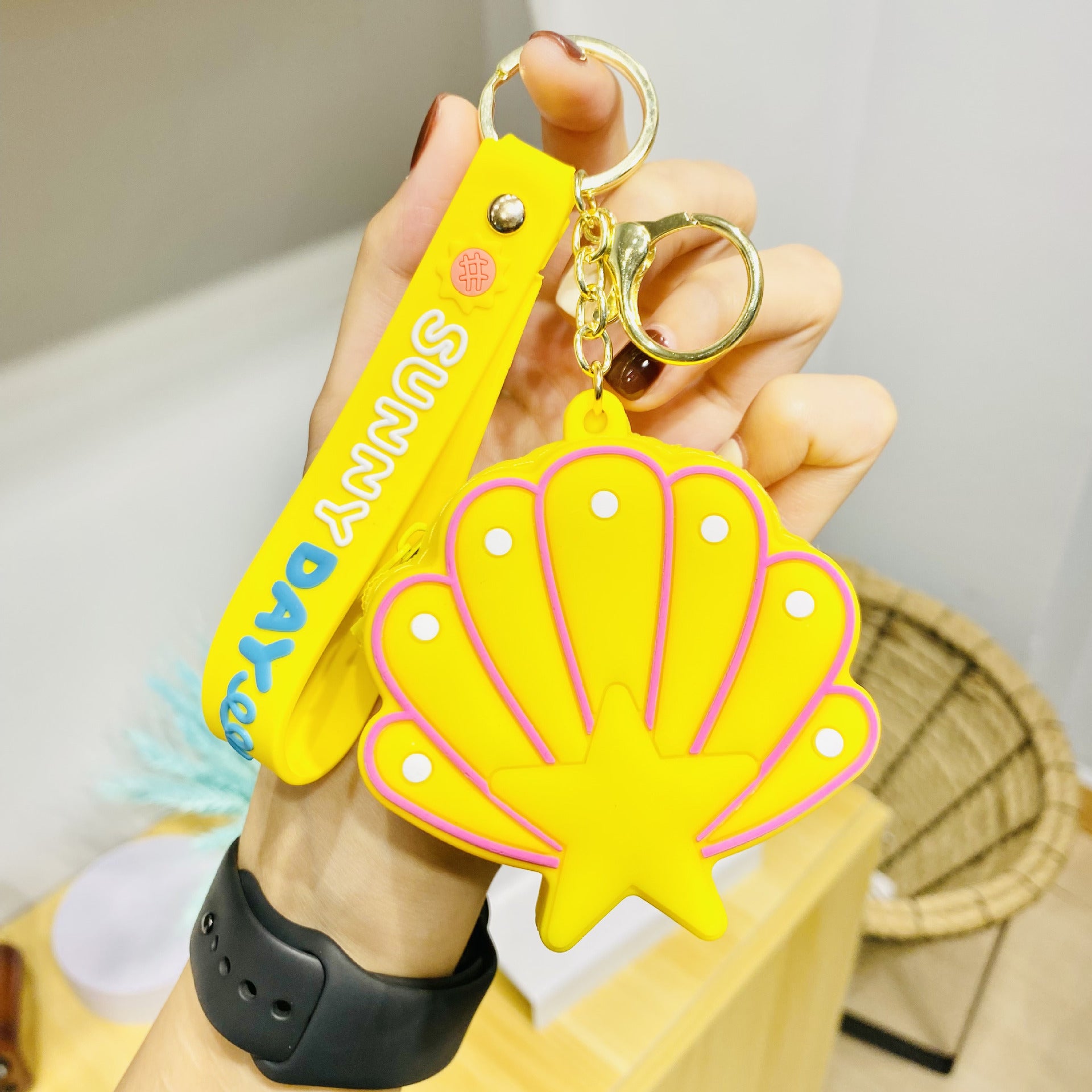Wholesale Cartoon Ocean Shell Zero Wallet Silicone Keychain