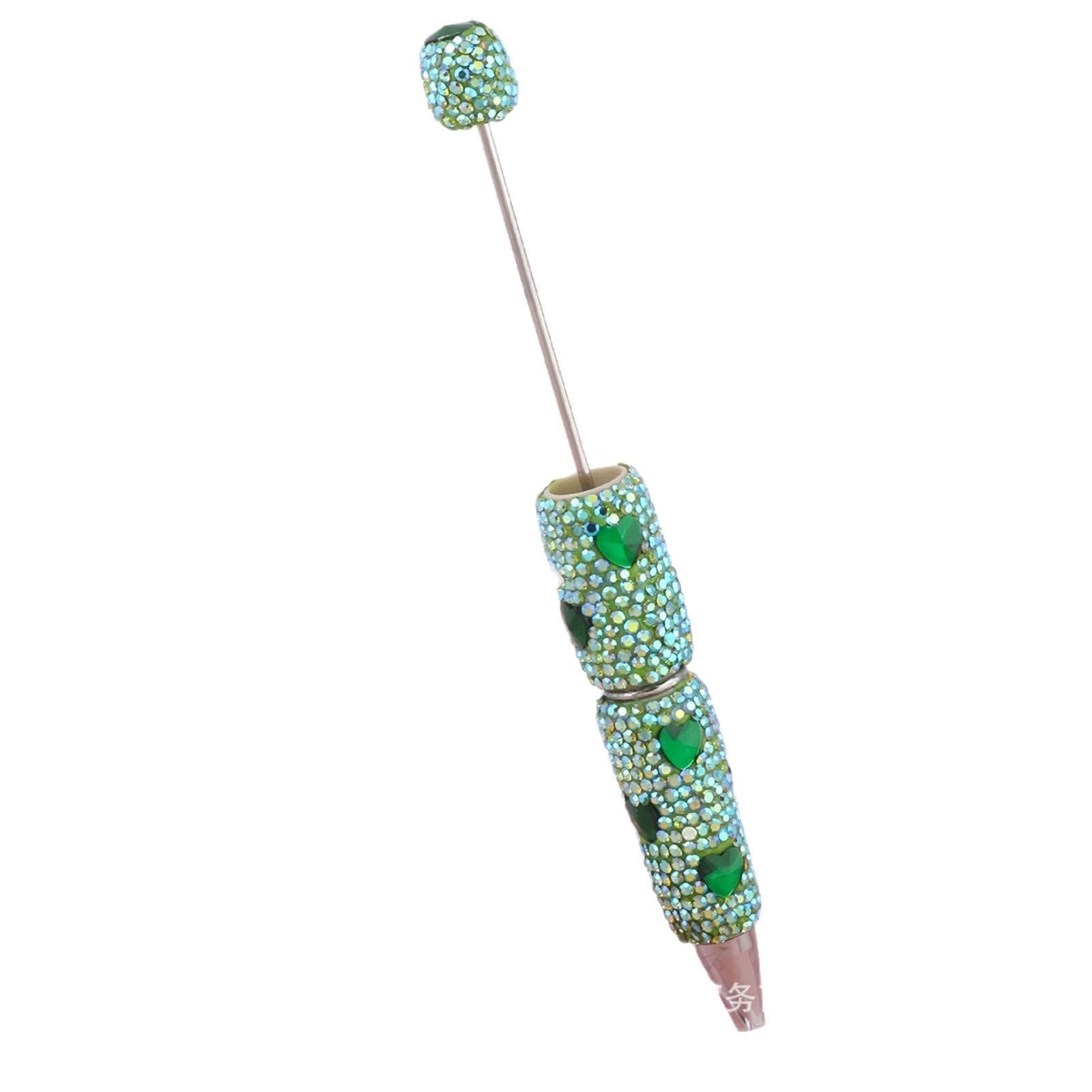Wholesale 10pcs Heart-Shaped Colorful  Full Diamond  DIY Fancy Beadable Pens
