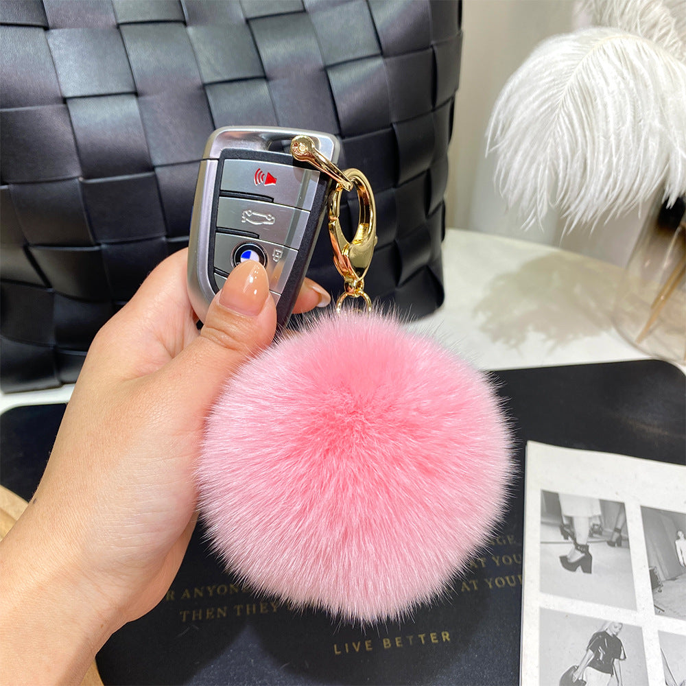 Wholesale 9cm Fur Ball Keychain