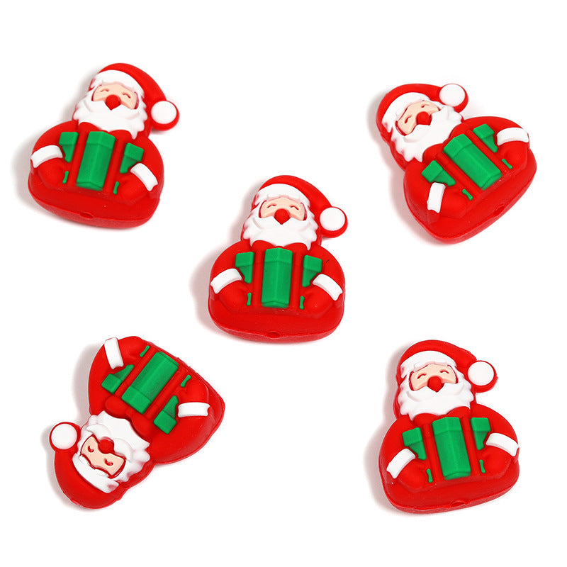 Wholesale Random 50pcs/pack Christmas series of 3D Focal Beads