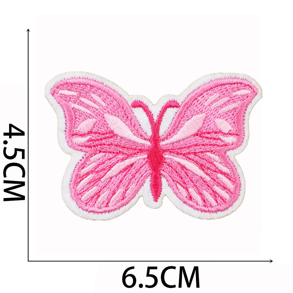 Wholesale Valentine's Day Pink Cheetah Rainbow Smile Embroidery DIY Patches