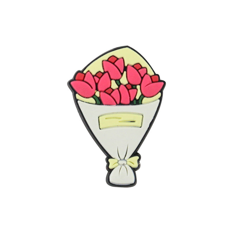 Wholesale Random 100pcs  Valentine' s Day Series Silicone Beads Focal Beads