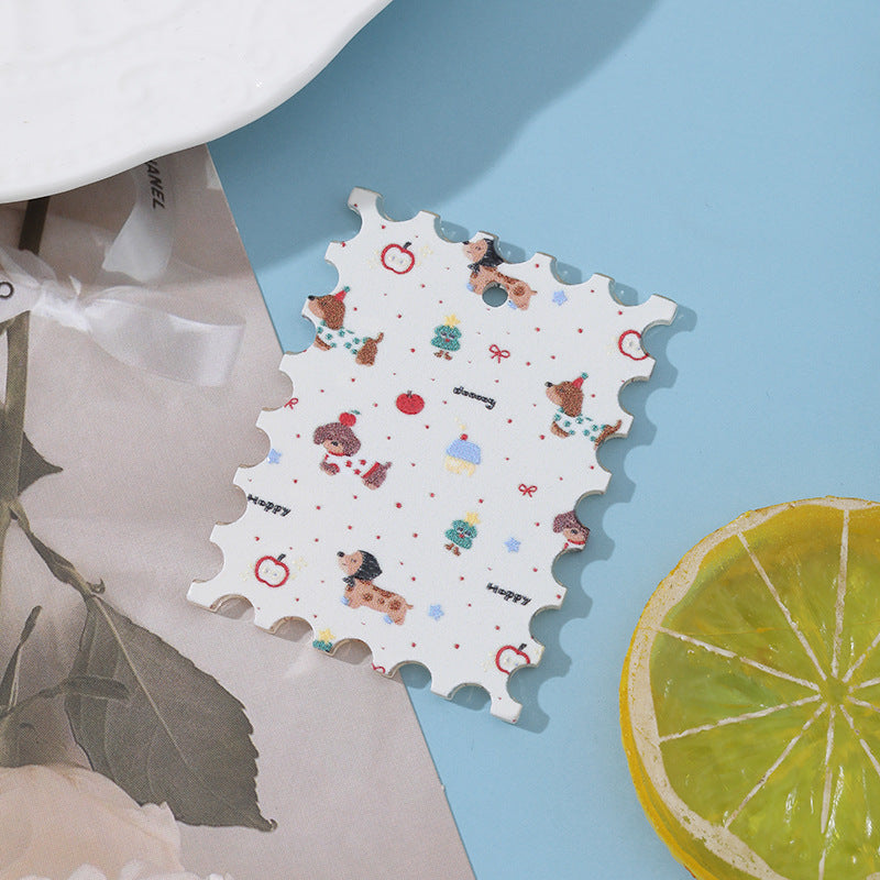 Wholesale 10pcs/ pack cute dog acrylic pendant keychain