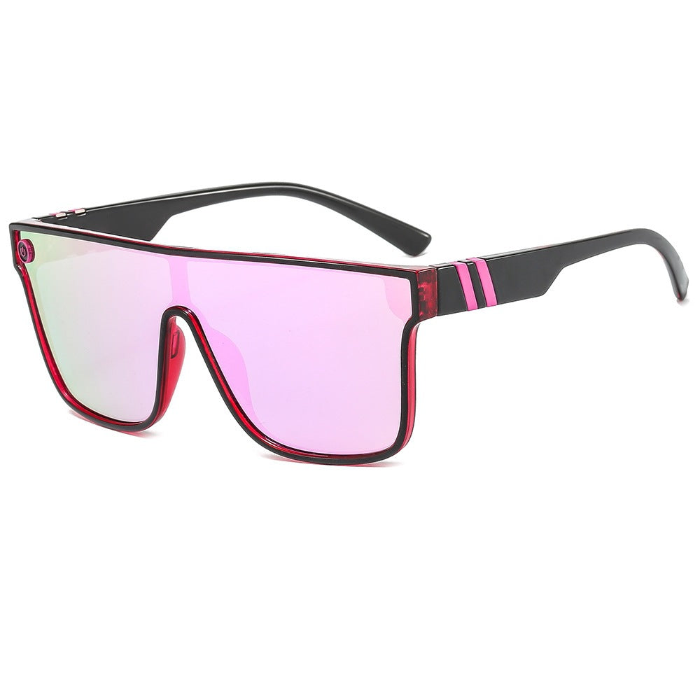 Wholesale Siamese Large Frame Colorful PC Sunglasses