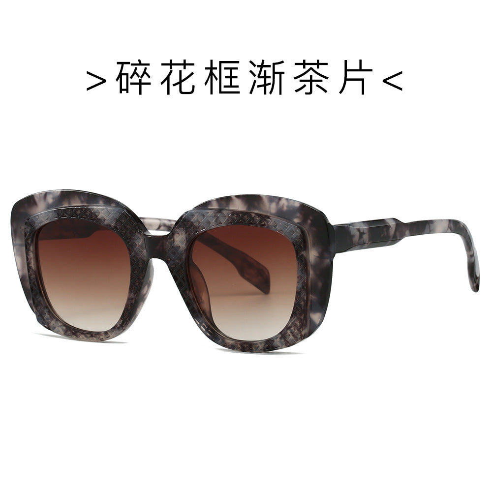 Wholesale Fashion Square Frame Plastic Sunglasses