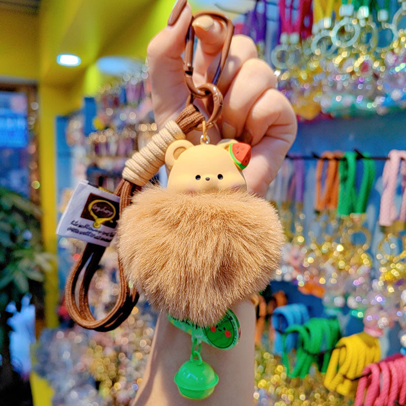 Wholesale Cute Fruit Animal Bell Keychain