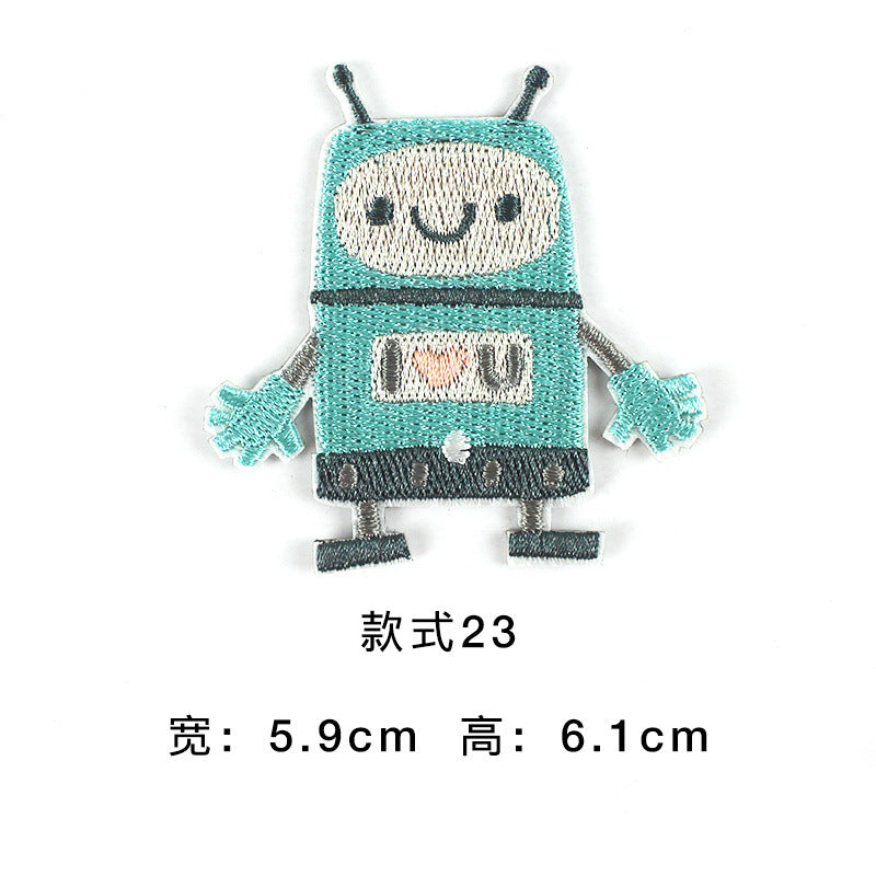 Wholesale Modern Astronaut Planet Embroidered Patch Self Adhesive Cloth Decorative Patch For Clothing Shoes And Bags Fashion Accessory