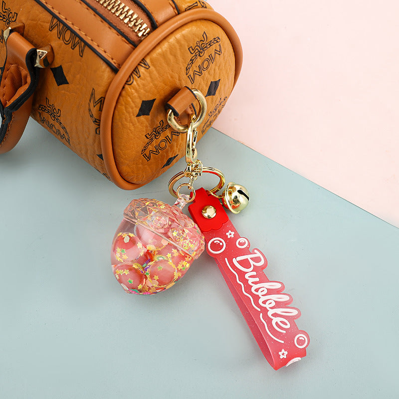 Wholesale New Acrylic Oiled Luminous Pine Cone Keychain